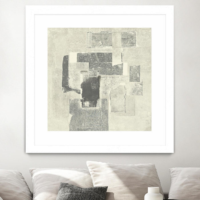 Œuvre d’art murale encadrée blanche et mate « Camera Obscura » 36 x 36
