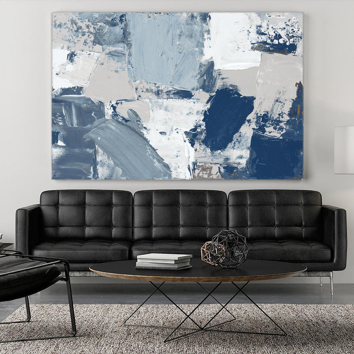 Œuvre d’art murale Giant Art « Blue Combo » 72 x 48