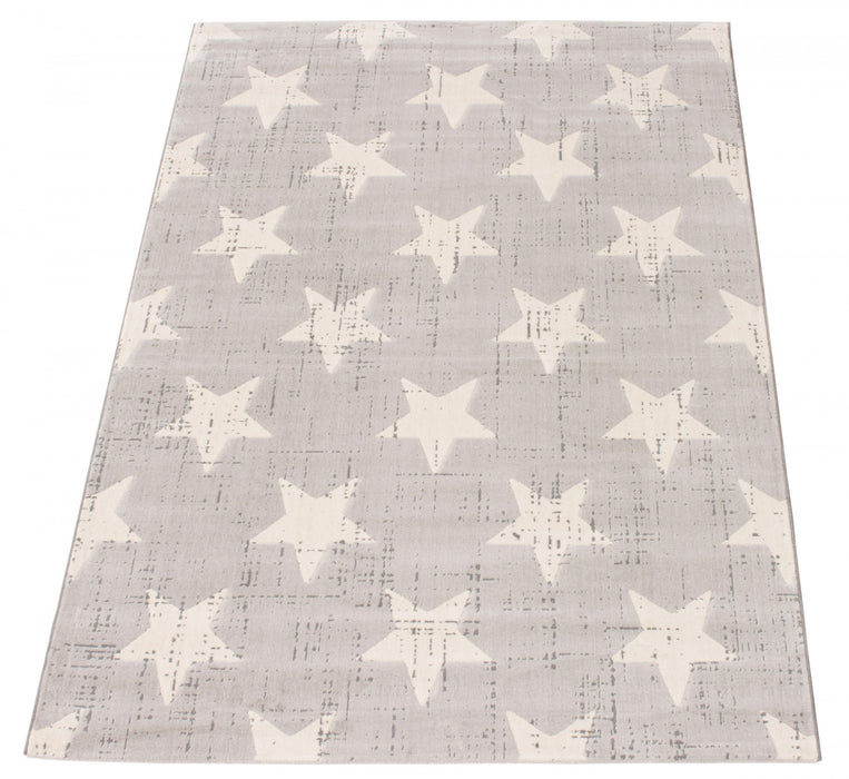 Carpette Ira gris clair 5 pi 3 po x 7 pi 7 po