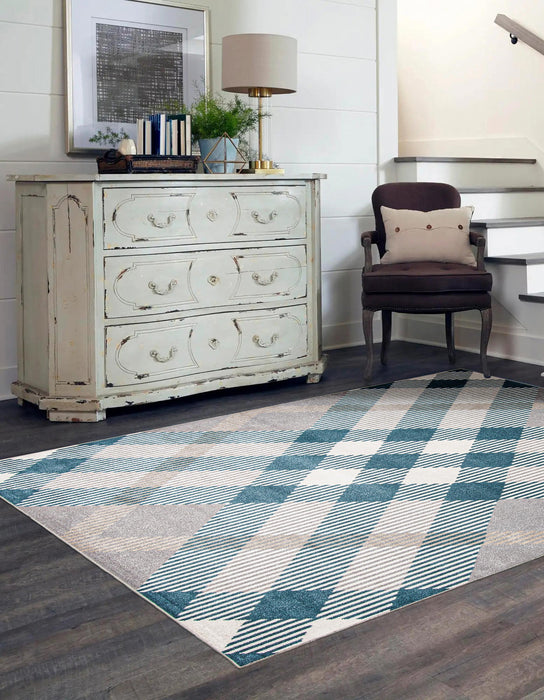 Carpette Kors grise lavable à la machine - 6 pi 0 po x 9 pi 0 po
