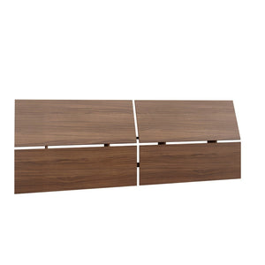 Nordika Queen Panoramic Panel Headboard - Walnut | Tête de lit à panneaux panoramiques Nordika pour grand lit - noyer | D08H4W7B