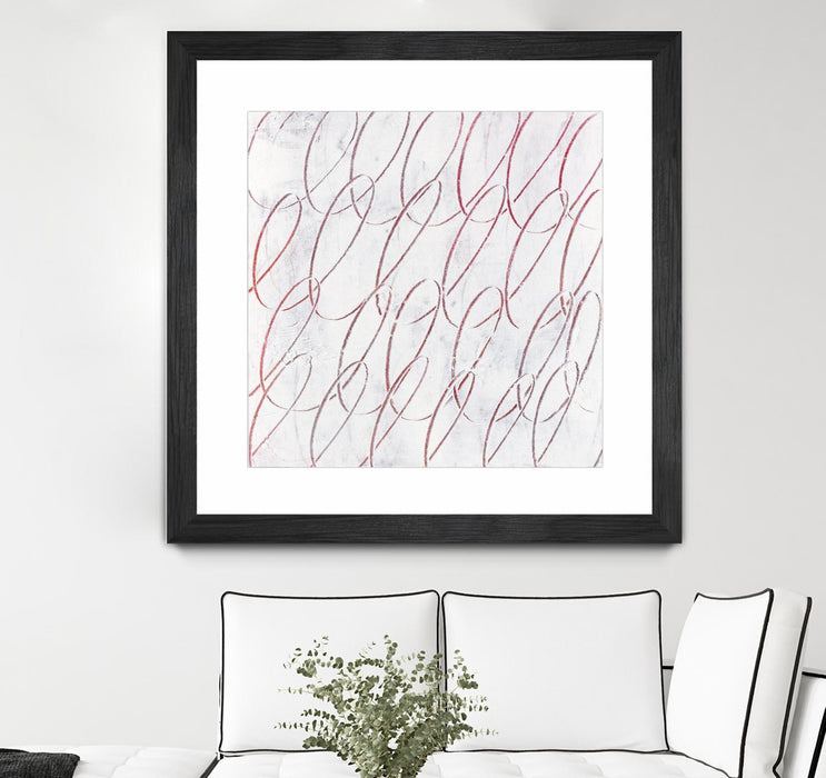 Œuvre d’art murale encadrée noire et mate « Hula I » 30 x 30