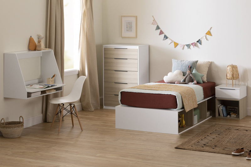 Bureau mural Hourra - blanc solide 
