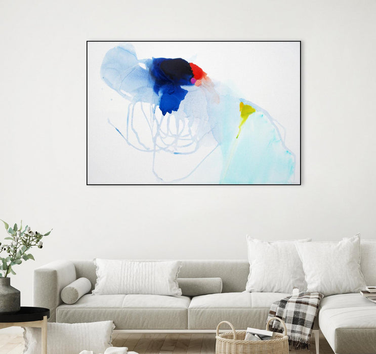 Œuvre d'art murale sur toile encadrée noire « Backstage » 36 x 24