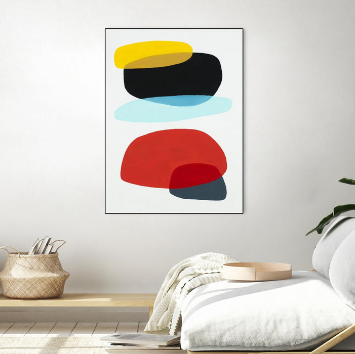 Œuvre d’art murale sur toile encadrée noire « Joy And Pop Ii » 24 x 32