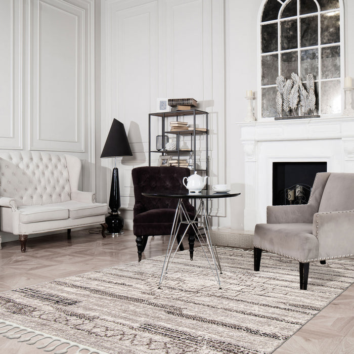  Carpette Vera Aztec ivoiregrise - 7 pi 10 po x 10 pi 5 po