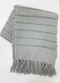 Jeté Longford gris - 50x60