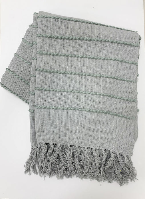 Jeté Longford gris - 50x60