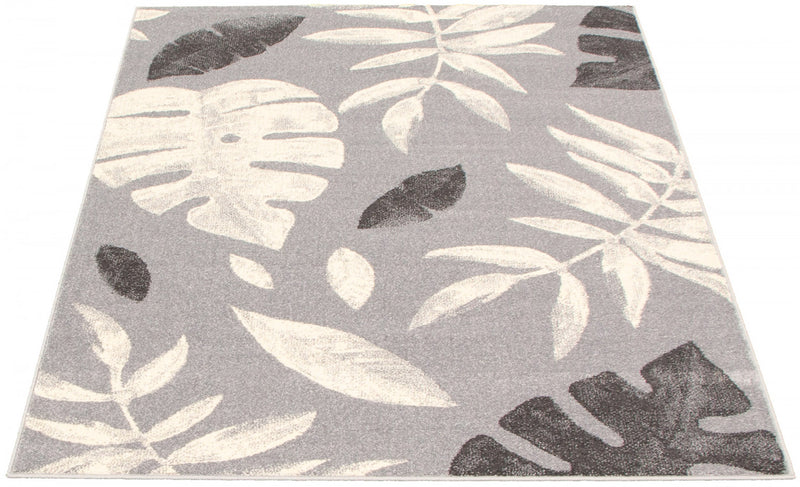 Carpette Palta argent-anthracite - 3 pi 11 pox 5 pi 7 po