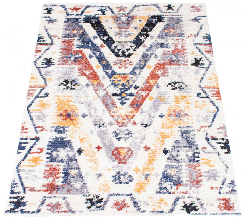 Carpette Paloma Quashqai blanche - 6 pi 7 po x 9 pi 6 po