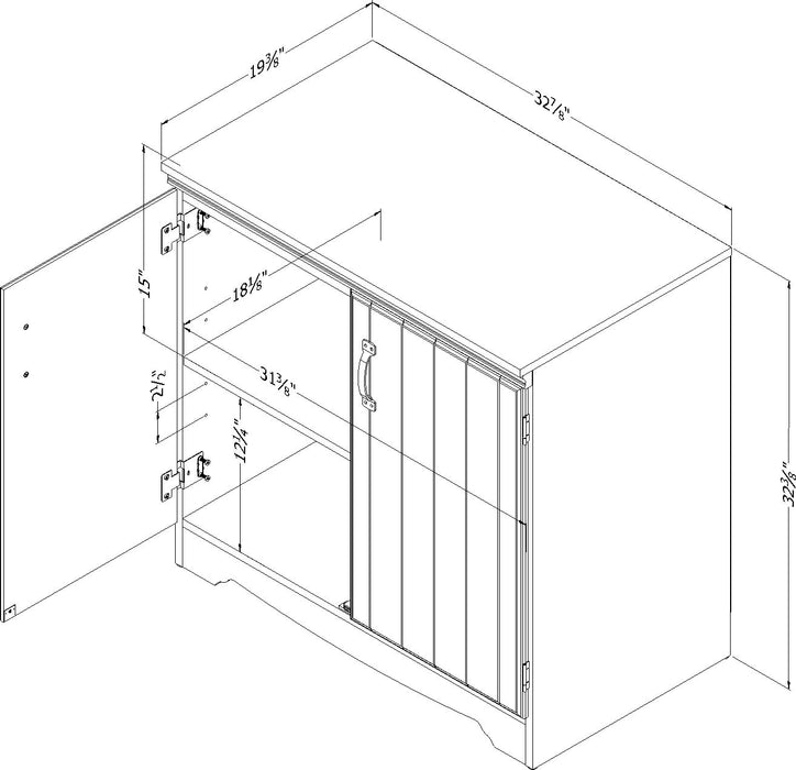 Farnel Armoire de rangement avec 2 portes - Blanc solide