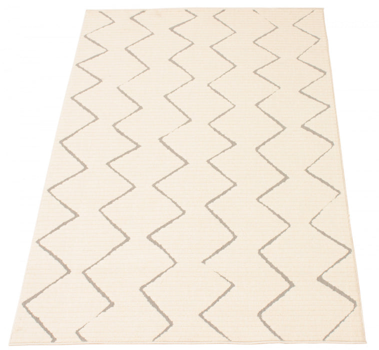 Carpette Kimi ivoire 4 pi 7 po x 6 pi 7 po
