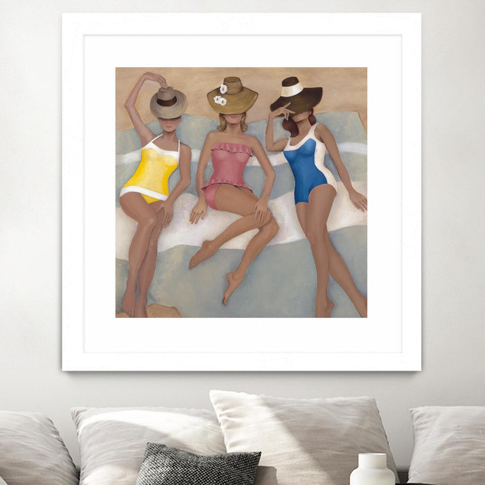 Œuvre d’art murale encadrée blanche et mate « The Orange County Club.tif » 30 x 30