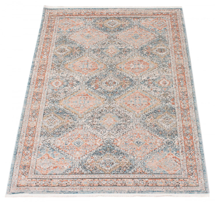Carpette Leandra cuivrée/bleue 3 pi 11 po x 5 pi 11 po