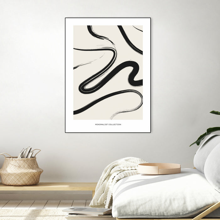 Œuvre d’art murale sur toile encadrée noire « Free » 30 x 40