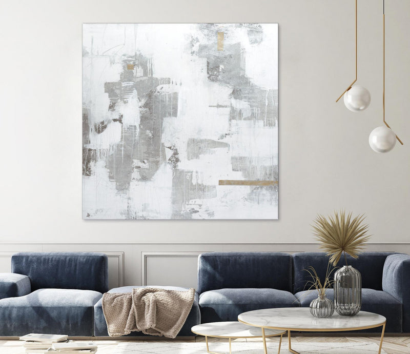 Œuvre d’art murale Giant Art « Haloed In Metallic Ii » 54 x 54