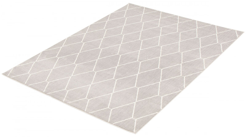 Carpette August griseblanche 5 pi 3 po x 7 pi 3 po