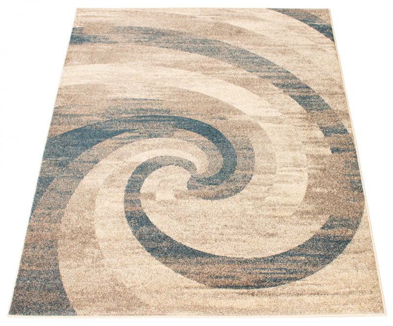 Carpette Korra ivoirebleu 6 pi 7 po x 9 pi 6 po