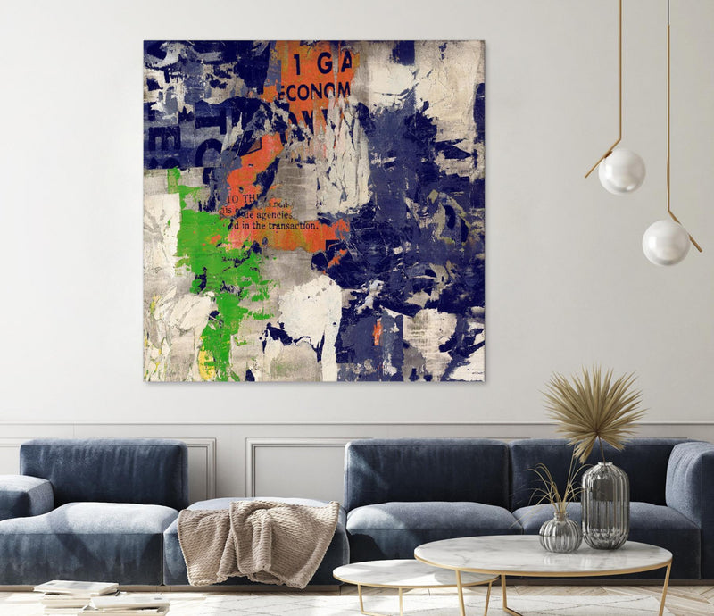 Œuvre d’art murale Giant Art « Economic Shift I » 72 x 72