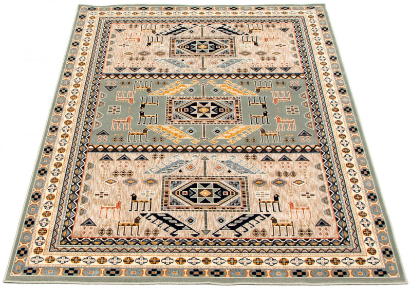 Carpette Quincy bleu sarcelle - 7 pi 10 po x 10 pi 2 po 