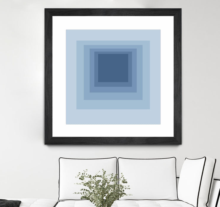 Œuvre d’art murale encadrée noire et mate « After Josef J » 36 x 36
