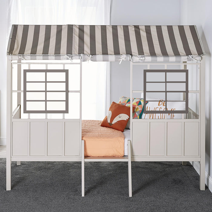 Lit mezzanine simple Forest Rowan Valley de Little Seeds - gris et taupe