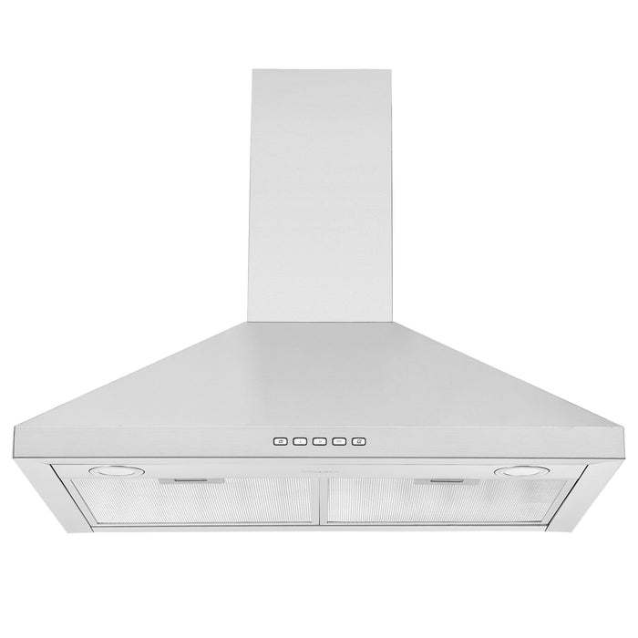 Hotte de cuisinière murale de style pyramidal convertible Ancona de 30 po - AN-1136