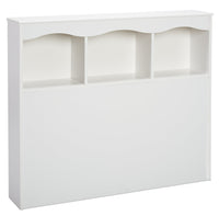  Tête de lit bibliothèque Diamond Dreams pour enfants, blanche - format lit simple