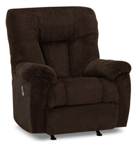  Fauteuil berçant inclinaison électrique 4703  en chenille avec port USB - chocolat terreux 