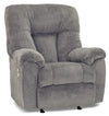 Fauteuil berçant à inclinaison électrique Design à mon image de 39 po en tissu de chenille avec port USB - gris ardoise terreux