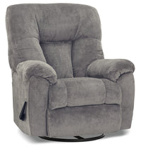  Fauteuil pivotant, berçant et inclinable Design à mon image de 39 po en tissu de chenille - gris ardoise terreux