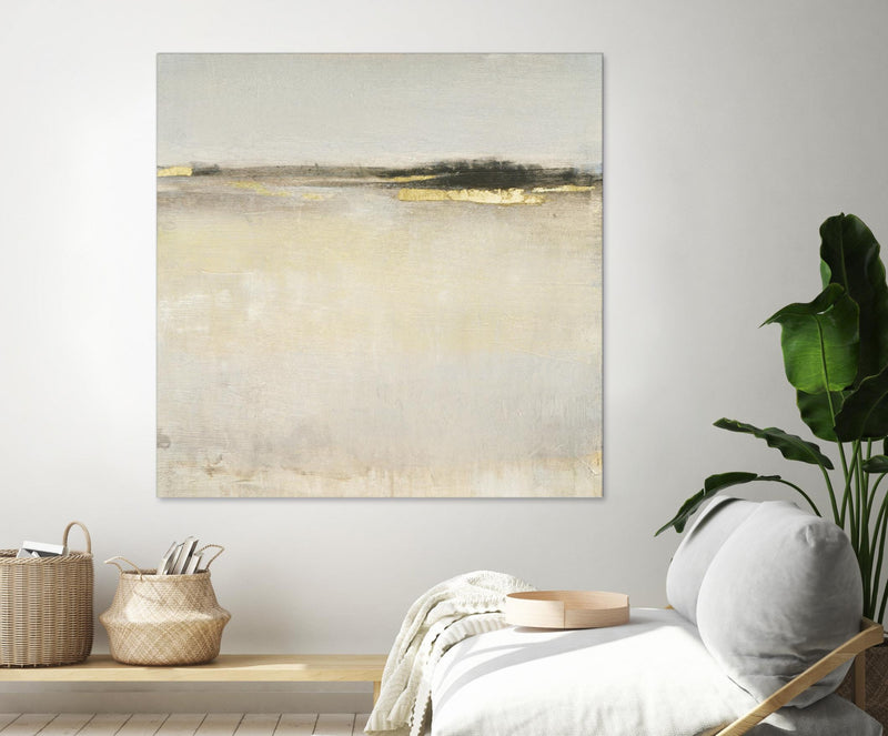 Œuvre d’art murale Giant Art « Embellished Subtle Scape I » 72 x 72
