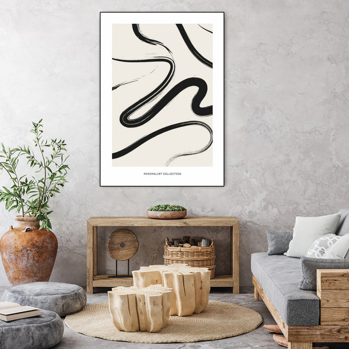 Œuvre d’art murale sur toile encadrée noire « Free » 24 x 32