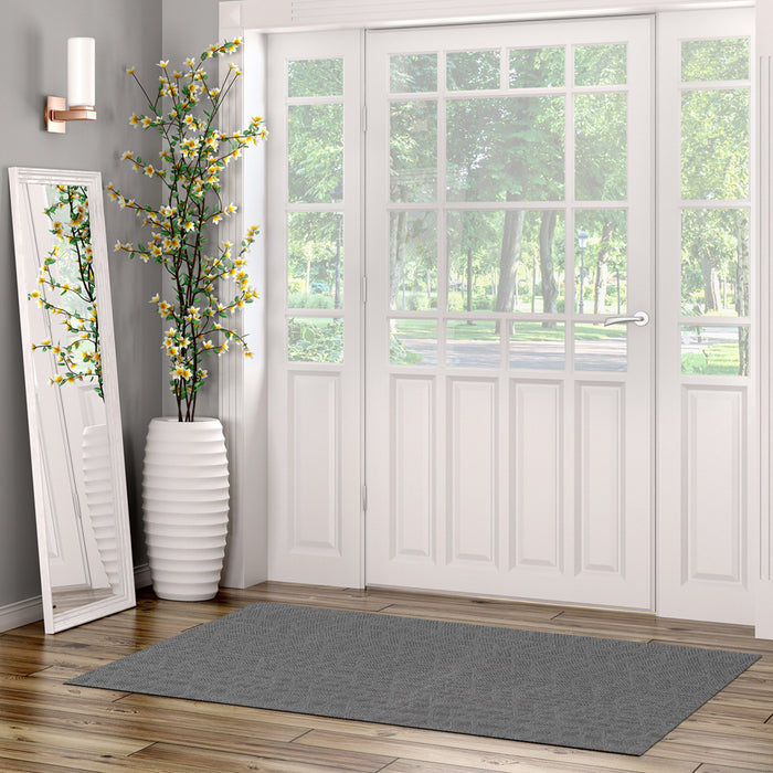 Carpette Bellezza gris foncé 2 pi 2 po x 4 pi 0 po - Ensemble de 2