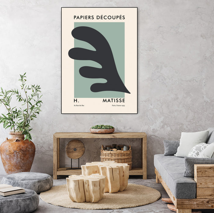 Œuvre d’art murale sur toile encadrée noire « Papiers Découpés Vi » 18 x 24
