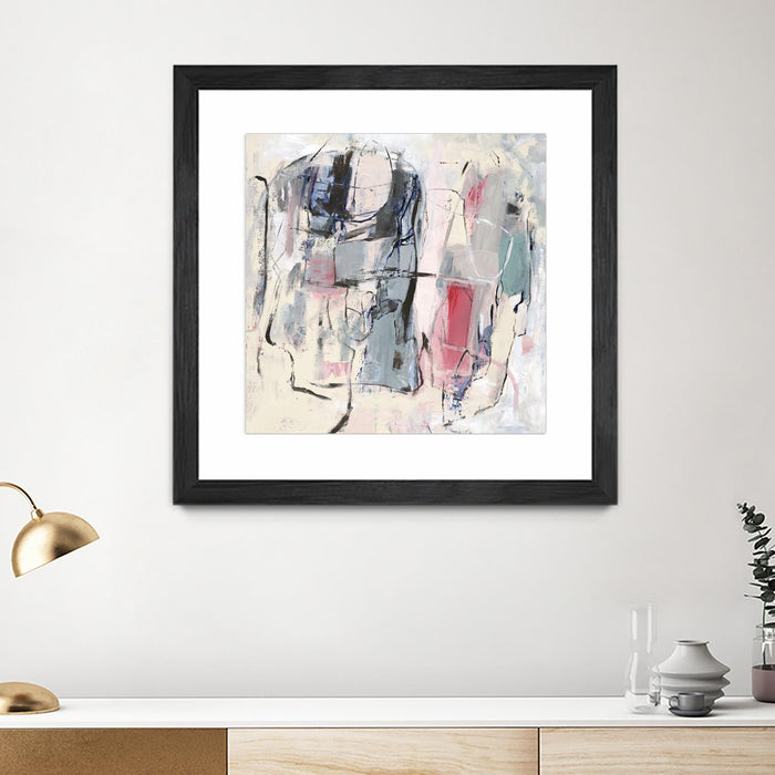Œuvre d’art murale encadrée noire et mate « Palpitation Monitor » 30 x 30