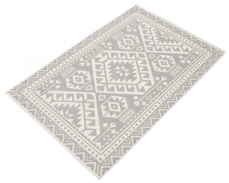 Carpette Gaia gris clair 3 pi 11 po x 5 pi 7 po