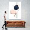 "Abstract Study Blush And Navy Blue" Giant Art 72x48 Wall Art