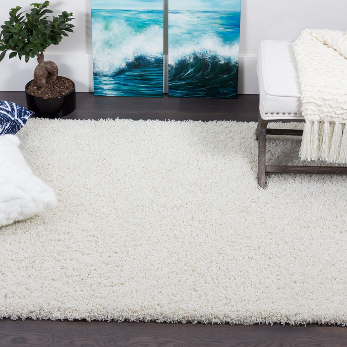 Carpette à poil long Victoria crème 3 x 5