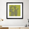 "Opuntia I" Matted and Framed Black 36x36 Wall Art