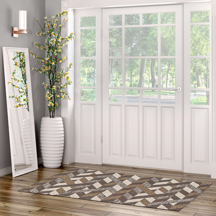 Carpette Bellezza brun foncé 2 pi 2 po x 4 pi 0 po