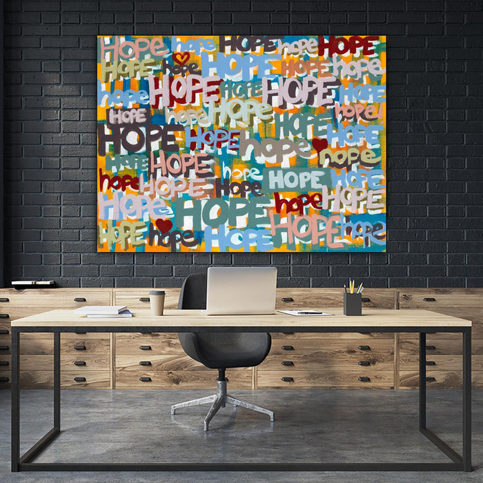 Œuvre d’art murale Giant Art « Its Time For Hope » 72 x 54