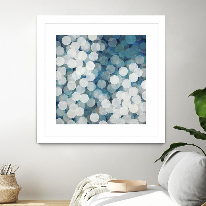 Œuvre d’art murale encadrée blanche et mate « Head In The Clouds » 36 x 36