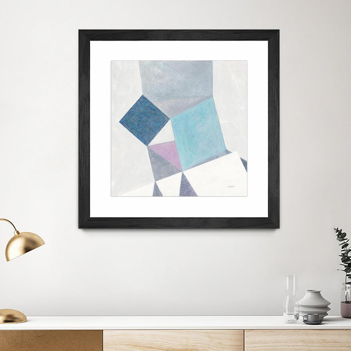 Œuvre d’art murale encadrée noire et mate « Bay Bridge V1 » 36 x 36
