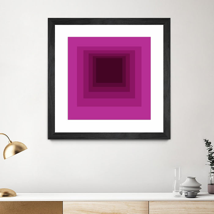 Œuvre d’art murale encadrée noire et mate « After Josef G » 36 x 36