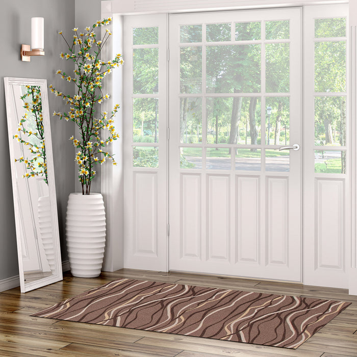 Carpette Bellezza brune 2 pi 2 po x 6 pi 0 po - Ensemble de 2