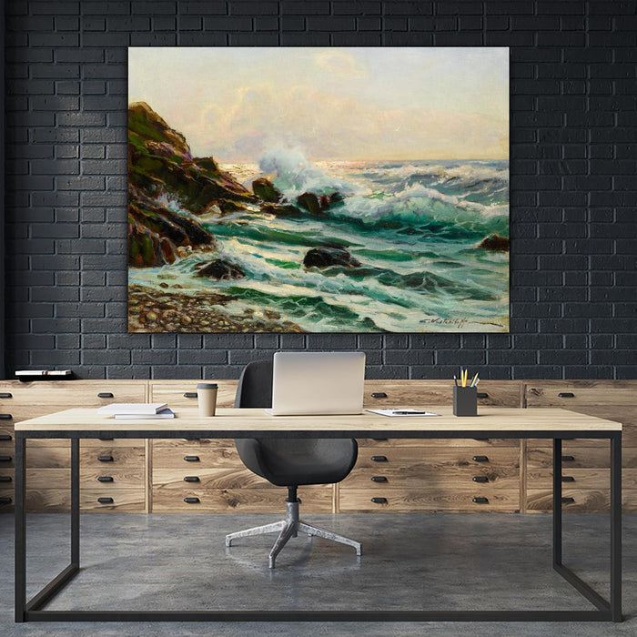 Œuvre d’art murale Giant Art « Main Seascape I » 72 x 54