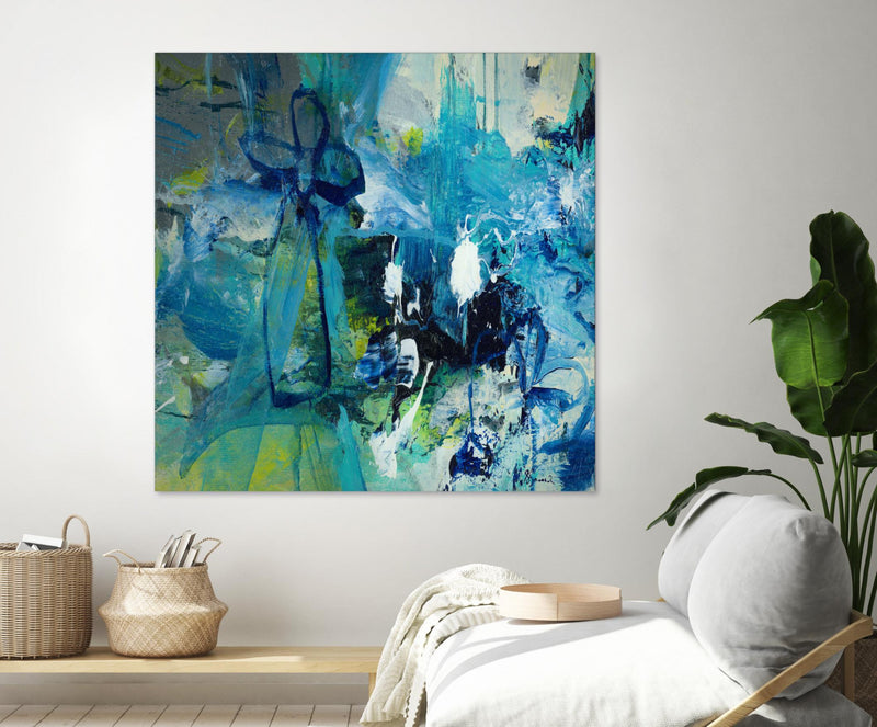 Œuvre d’art murale Giant Art « Abstract Flower » 54 x 54