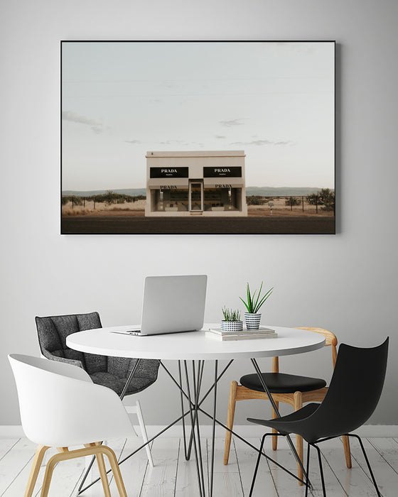 Œuvre d’art murale sur toile encadrée noire « Marfa » 36 x 24