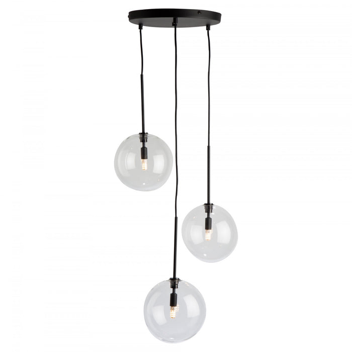 Luminaire suspendu Pinpoint noir à 3 ampoules